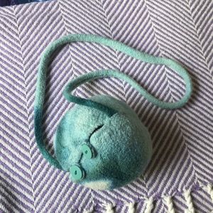 Hand felted designer mini bag